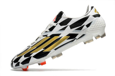 Adidas F50 Adizero Ghosted FG Low-Tops Football Boots - White/Black/Gold
