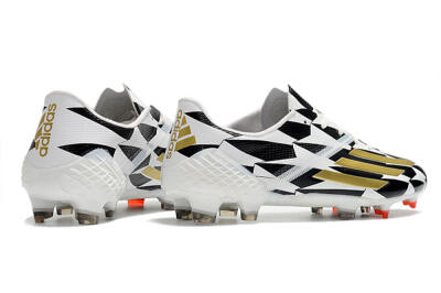 Adidas F50 Adizero Ghosted FG Low-Tops Football Boots - White/Black/Gold