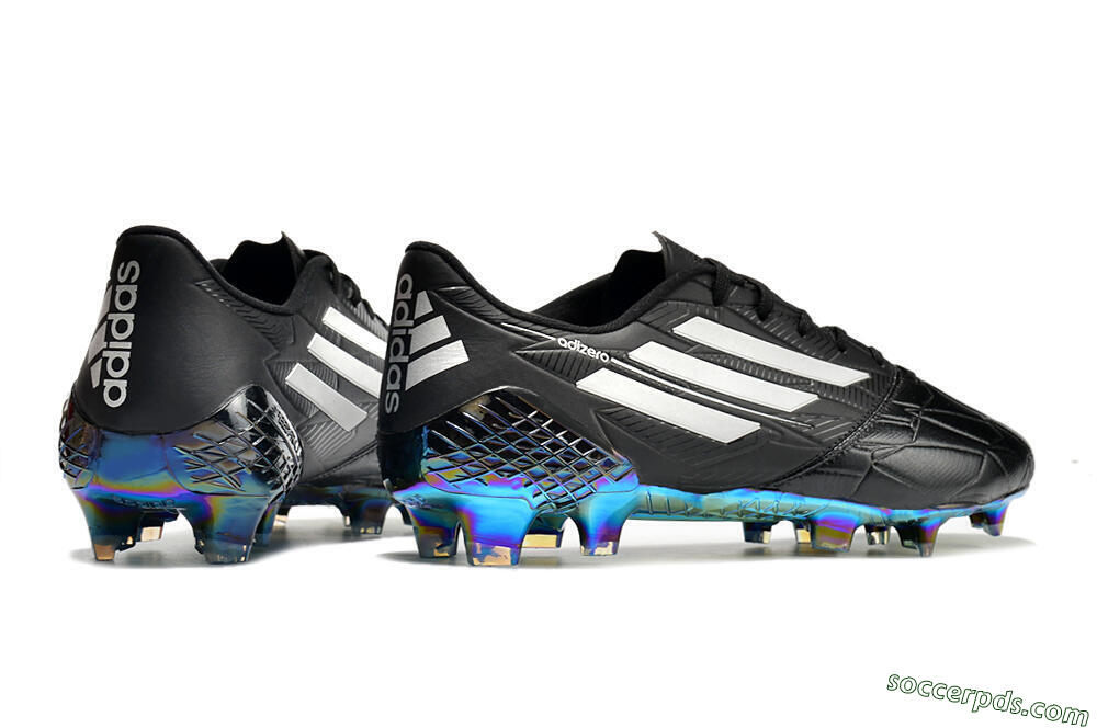 Adidas F50 Adizero Ghosted FG Low-Tops Football Boots - Black/White/Gold 6