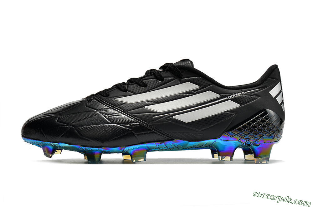Adidas F50 Adizero Ghosted FG Low-Tops Football Boots - Black/White/Gold 2