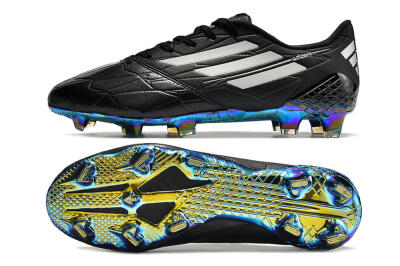 Adidas F50 Adizero Ghosted FG Low-Tops Football Boots - Black/White/Gold