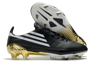 Adidas F50 Adizero Ghosted FG Low-Tops Football Boots - Black/White/Gold