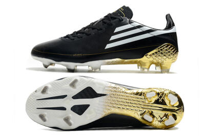 Adidas F50 Adizero Ghosted FG Low-Tops Football Boots - Black/White/Gold