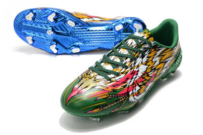 Adidas F50 Adizero Ghosted FG Low-Tops Football Boots - Green/Pink/Yellow