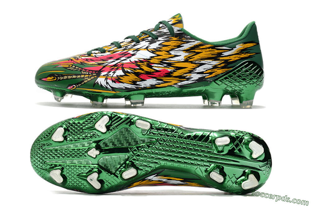 Adidas F50 Adizero Ghosted FG Low-Tops Football Boots - Green/Pink/Yellow 0