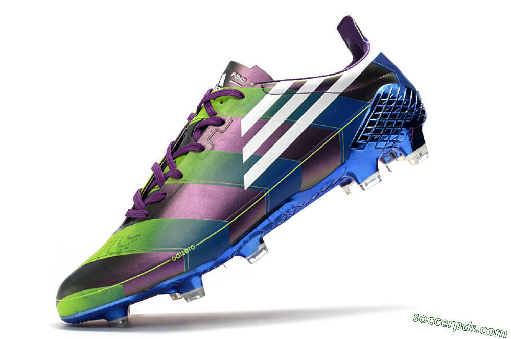 Adidas F50 Adizero Ghosted FG Low-Tops Football Boots - Purple/Blue/Yellow 5
