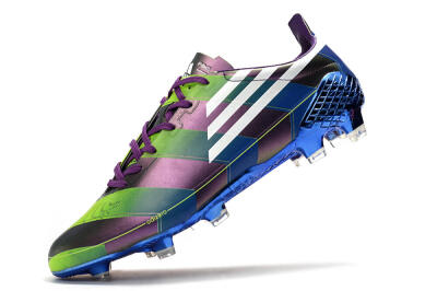 Adidas F50 Adizero Ghosted FG Low-Tops Football Boots - Purple/Blue/Yellow