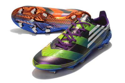 Adidas F50 Adizero Ghosted FG Low-Tops Football Boots - Purple/Blue/Yellow