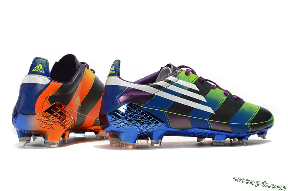 Adidas F50 Adizero Ghosted FG Low-Tops Football Boots - Purple/Blue/Yellow 6
