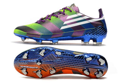 Adidas F50 Adizero Ghosted FG Low-Tops Football Boots - Purple/Blue/Yellow