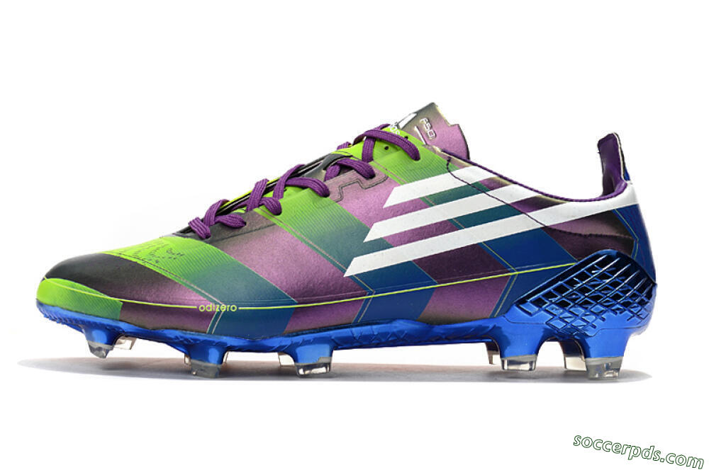 Adidas F50 Adizero Ghosted FG Low-Tops Football Boots - Purple/Blue/Yellow 2