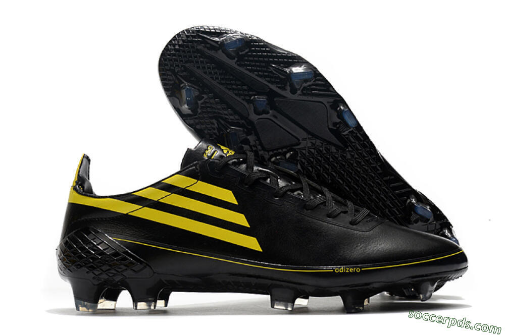 Adidas F50 Adizero Ghosted FG Low-Tops Football Boots - Black/Yellow 1