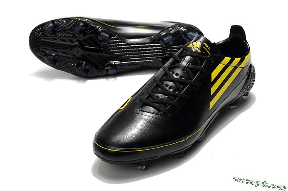 Adidas F50 Adizero Ghosted FG Low-Tops Football Boots - Black/Yellow 3