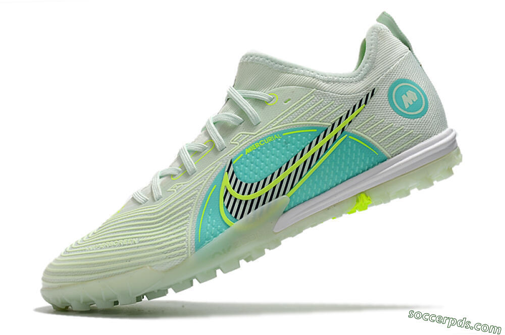 Nike Mercurial Vapor 14 Pro TF Low-Tops Football Shoes - Yellow/Black/Jade 5