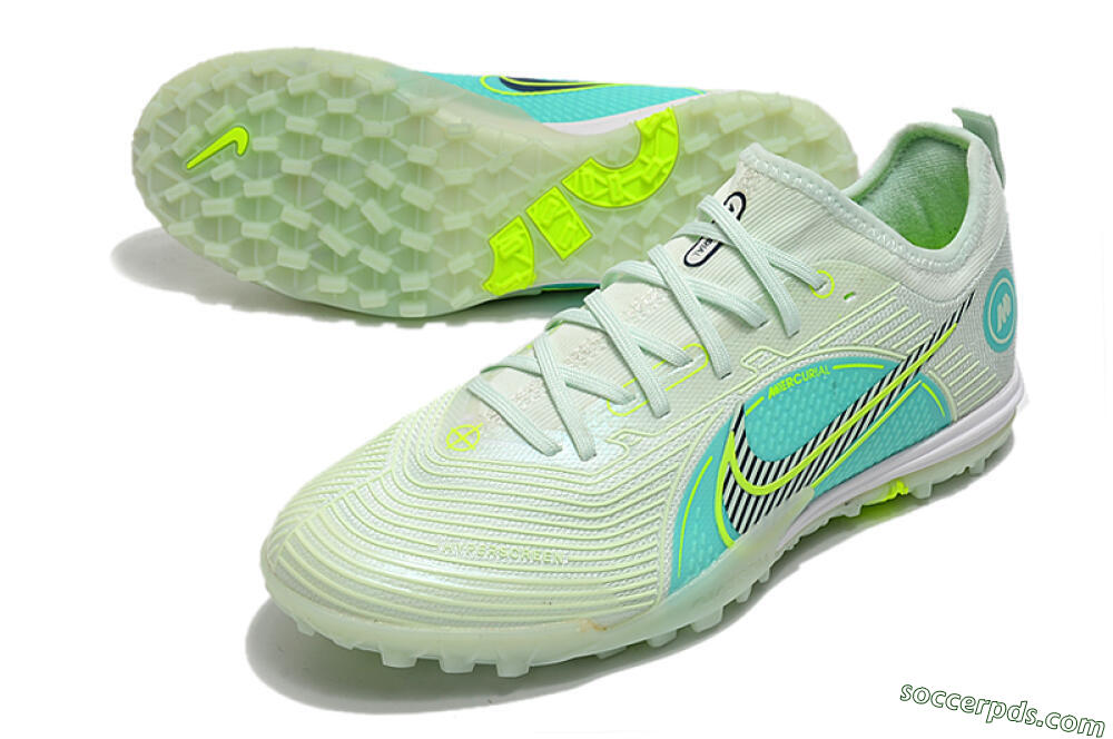 Nike Mercurial Vapor 14 Pro TF Low-Tops Football Shoes - Yellow/Black/Jade 3