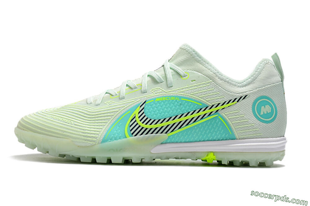 Nike Mercurial Vapor 14 Pro TF Low-Tops Football Shoes - Yellow/Black/Jade 2