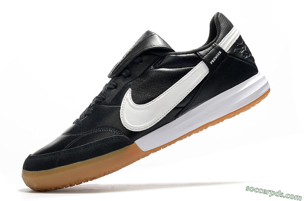 Nike The Premier 3 IC Low-Tops Football Shoes - Black/White/Brown 5