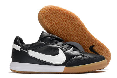 Nike The Premier 3 IC Low-Tops Football Shoes - Black/White/Brown
