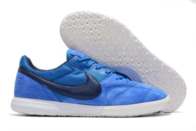 Nike Premier 2 Sala IC Low-Tops Football Shoes - Blue/White