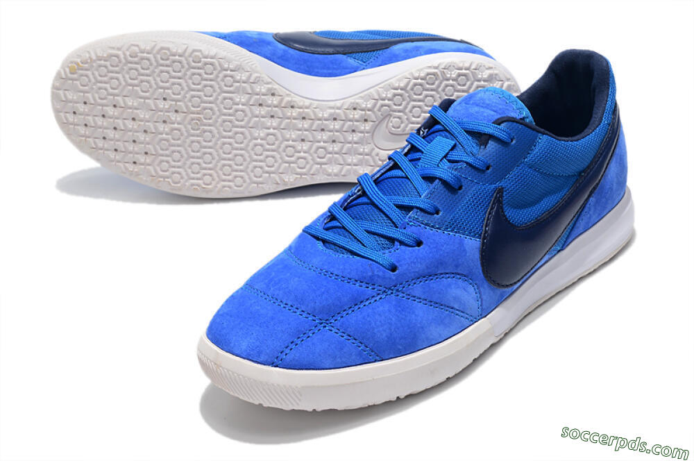 Nike Premier 2 Sala IC Low-Tops Football Shoes - Blue/White 3