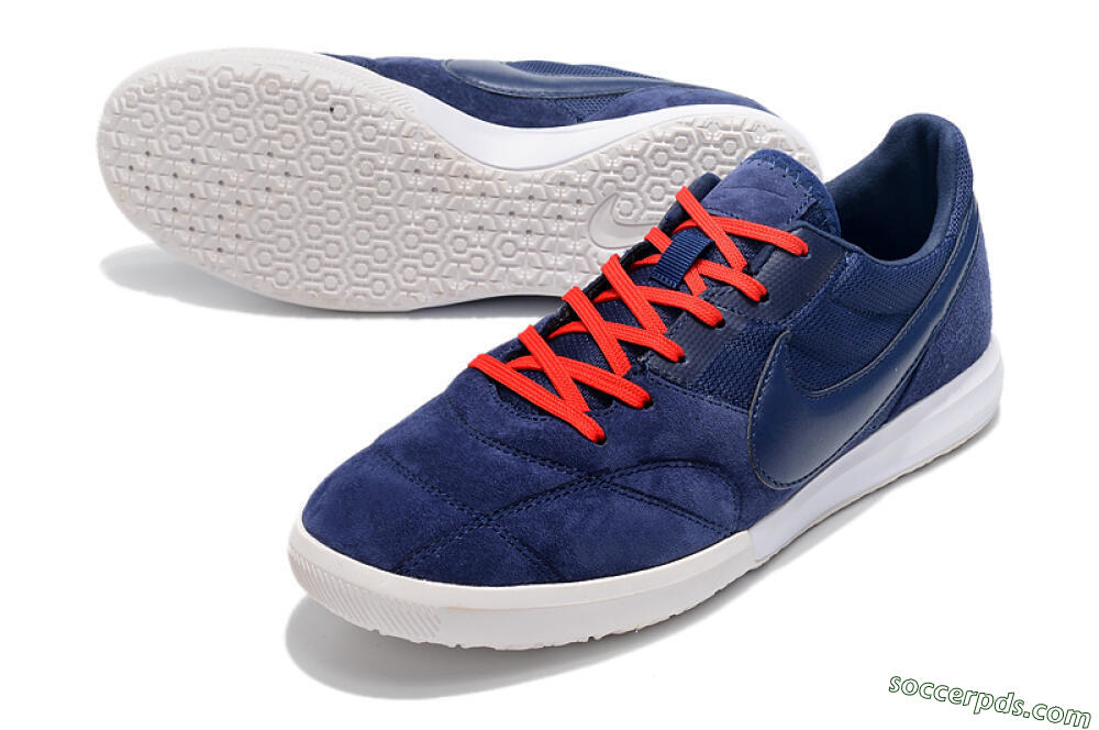 Nike Premier 2 Sala IC Low-Tops Football Shoes - Blue/Red/White 3