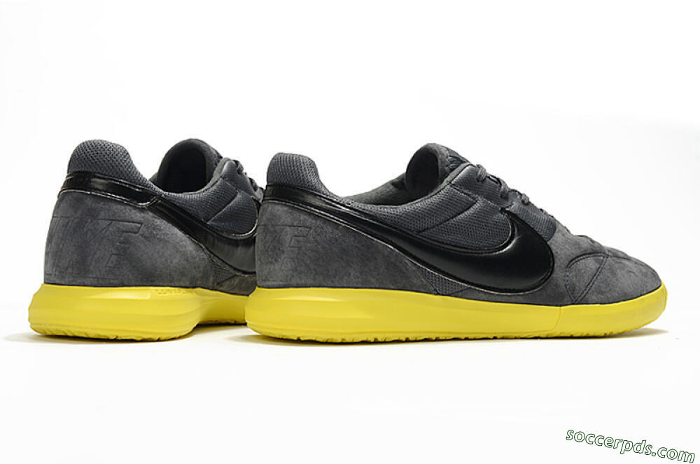 Nike Premier 2 Sala IC Low-Tops Football Shoes - Grey/Black/Yellow 6