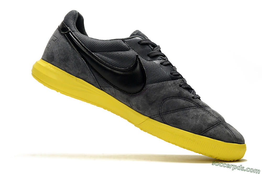 Nike Premier 2 Sala IC Low-Tops Football Shoes - Grey/Black/Yellow 4