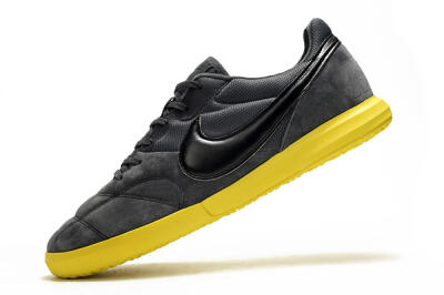 Nike Premier 2 Sala IC Low-Tops Football Shoes - Grey/Black/Yellow