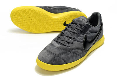 Nike Premier 2 Sala IC Low-Tops Football Shoes - Grey/Black/Yellow
