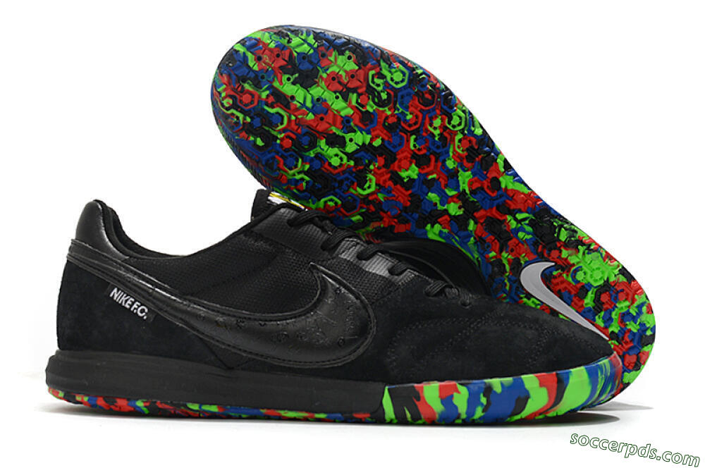 Nike Premier 2 Sala IC Low-Tops Football Shoes - Black/Red/Green/Blue 1