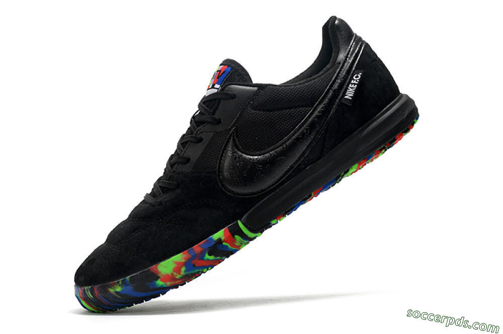 Nike Premier 2 Sala IC Low-Tops Football Shoes - Black/Red/Green/Blue 5