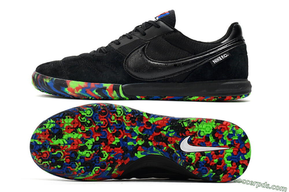 Nike Premier 2 Sala IC Low-Tops Football Shoes - Black/Red/Green/Blue 0