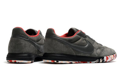 Nike Premier 2 Sala IC Low-Tops Football Shoes - Grey/White/Red