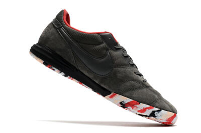 Nike Premier 2 Sala IC Low-Tops Football Shoes - Grey/White/Red
