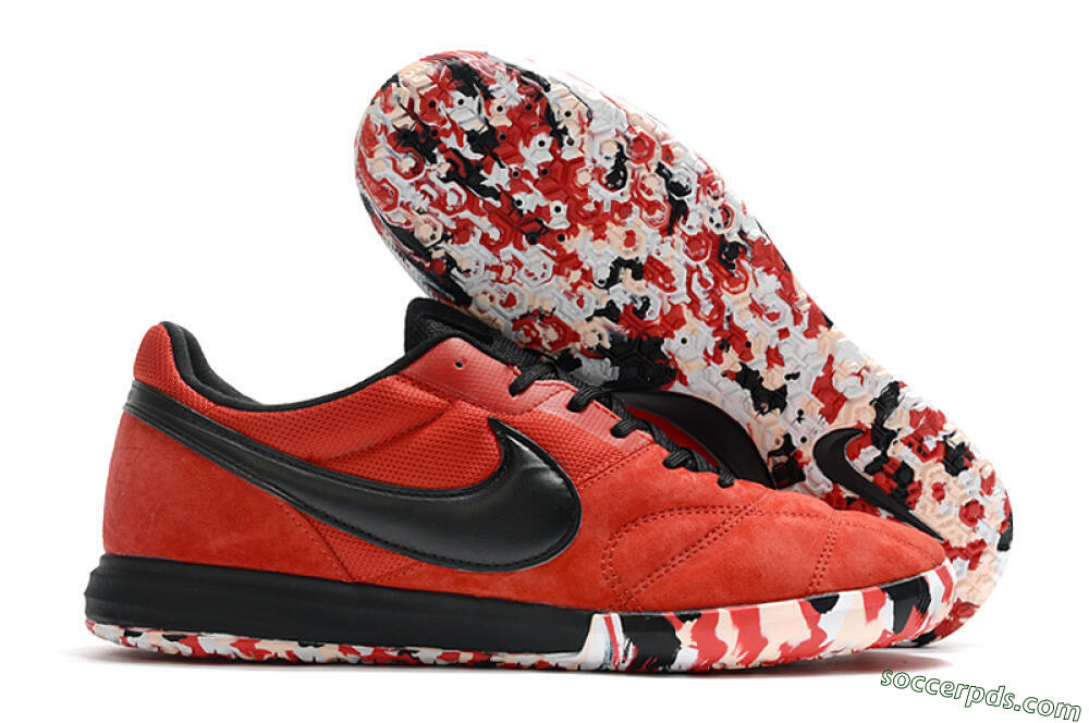 Nike Premier 2 Sala IC Low-Tops Football Shoes - Red/Black/White 1