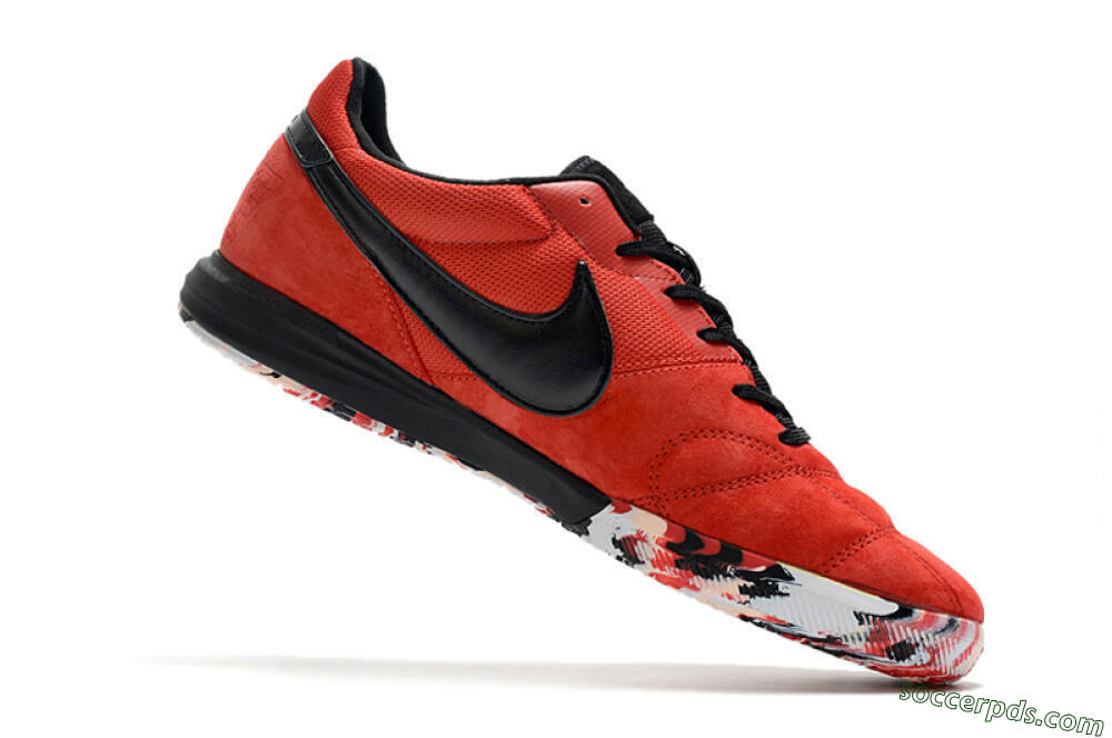 Nike Premier 2 Sala IC Low-Tops Football Shoes - Red/Black/White 4