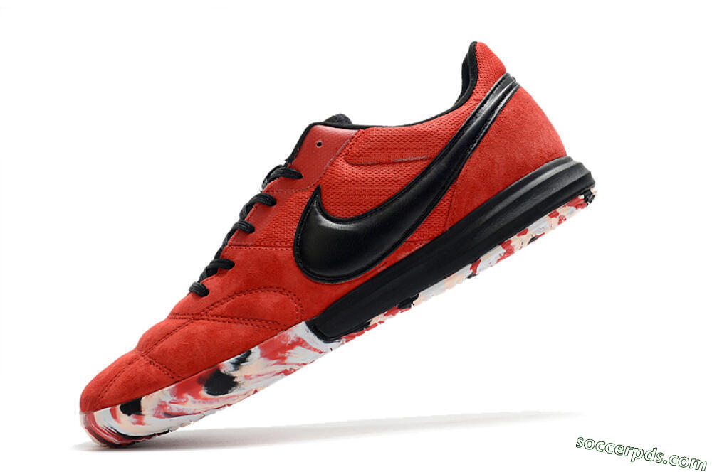 Nike Premier 2 Sala IC Low-Tops Football Shoes - Red/Black/White 5