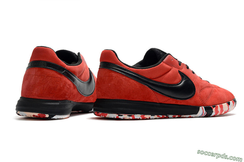 Nike Premier 2 Sala IC Low-Tops Football Shoes - Red/Black/White 6