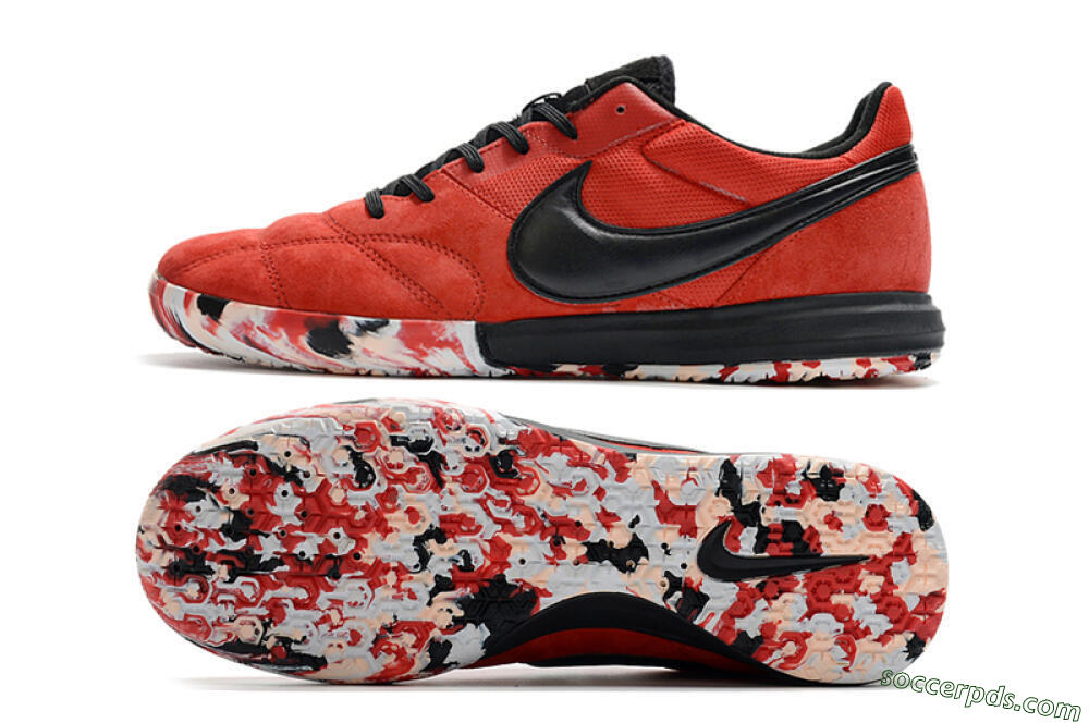 Nike Premier 2 Sala IC Low-Tops Football Shoes - Red/Black/White 0
