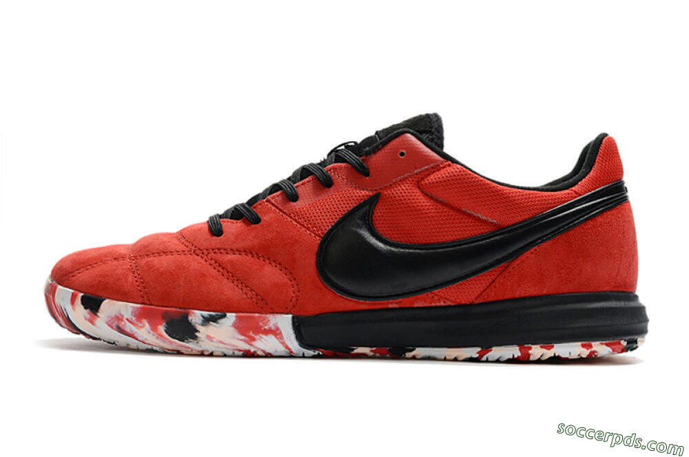 Nike Premier 2 Sala IC Low-Tops Football Shoes - Red/Black/White 2