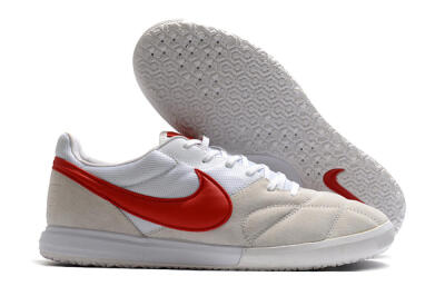 Nike Premier 2 Sala IC Low-Tops Football Shoes - Grey/White/Red