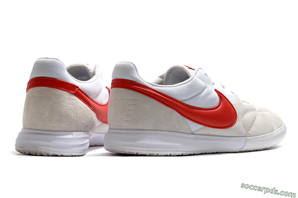 Nike Premier 2 Sala IC Low-Tops Football Shoes - Grey/White/Red 6