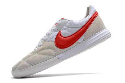 Nike Premier 2 Sala IC Low-Tops Football Shoes - Grey/White/Red