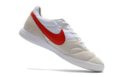 Nike Premier 2 Sala IC Low-Tops Football Shoes - Grey/White/Red