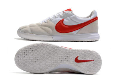 Nike Premier 2 Sala IC Low-Tops Football Shoes - Grey/White/Red