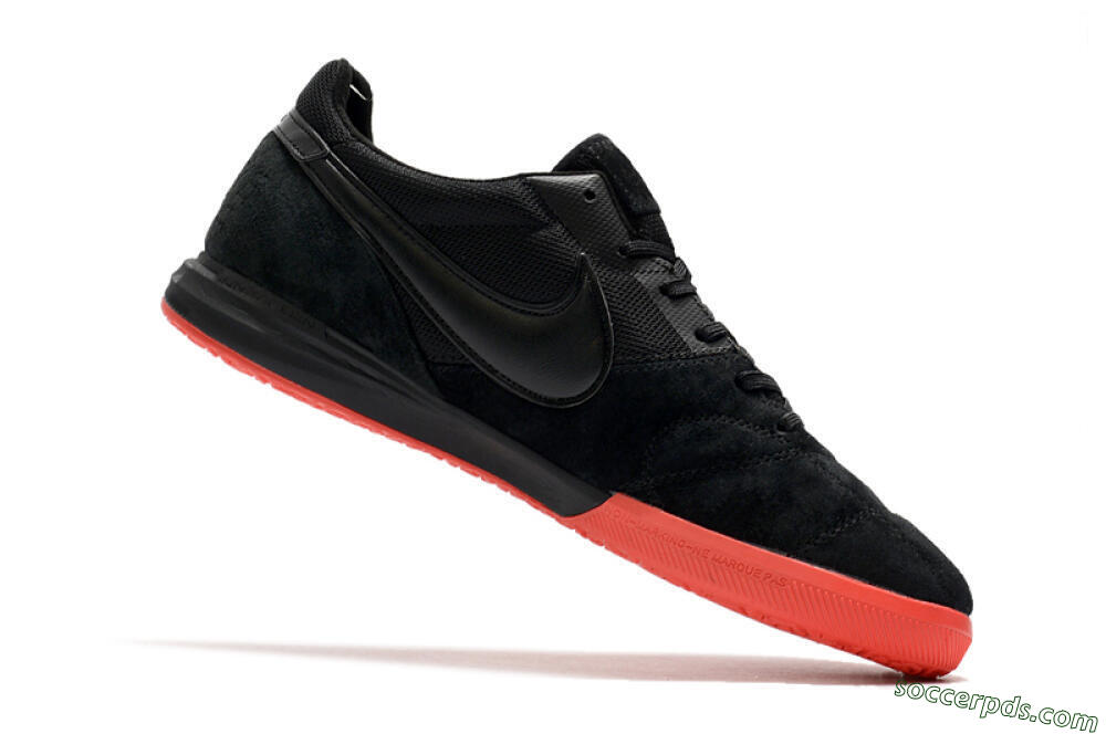 Nike Premier 2 Sala IC Low-Tops Football Shoes - Black/Red 4