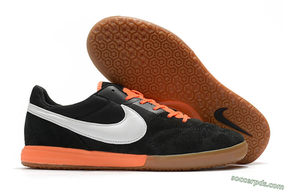 Nike Premier 2 Sala IC Low-Tops Football Shoes - Black/White/Brown 1
