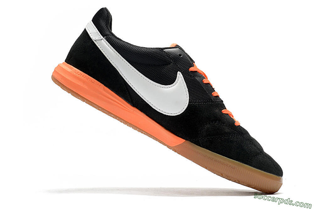 Nike Premier 2 Sala IC Low-Tops Football Shoes - Black/White/Brown 4