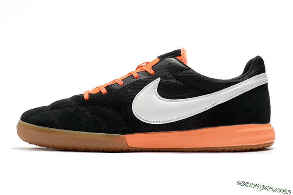 Nike Premier 2 Sala IC Low-Tops Football Shoes - Black/White/Brown 2