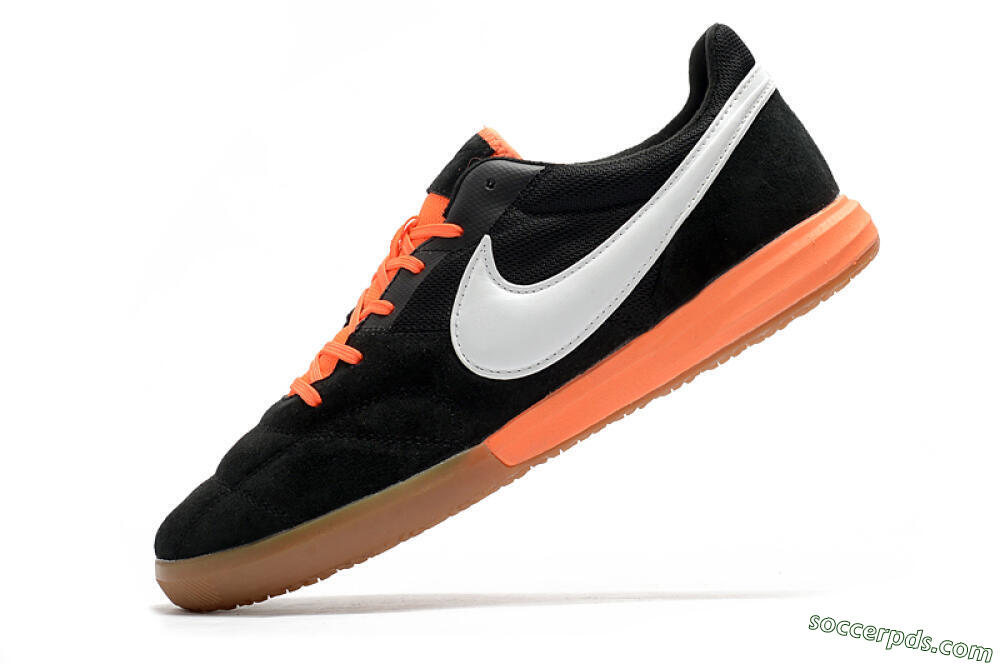 Nike Premier 2 Sala IC Low-Tops Football Shoes - Black/White/Brown 5